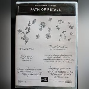 Stampin' Up! Path of Petals Thank You Card Set - Black Floral Designs
